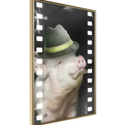 Poster 'Pig with Mustache'