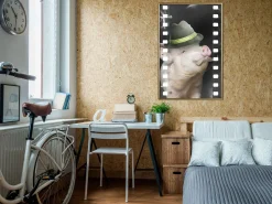 Poster 'Pig with Mustache'