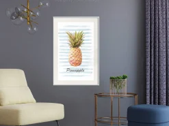 Poster 'Pineapple and Stripes'