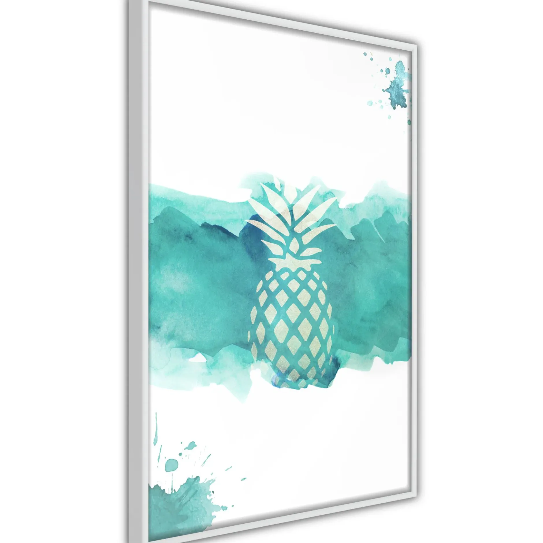 Poster 'Pineapple in Watercolours'