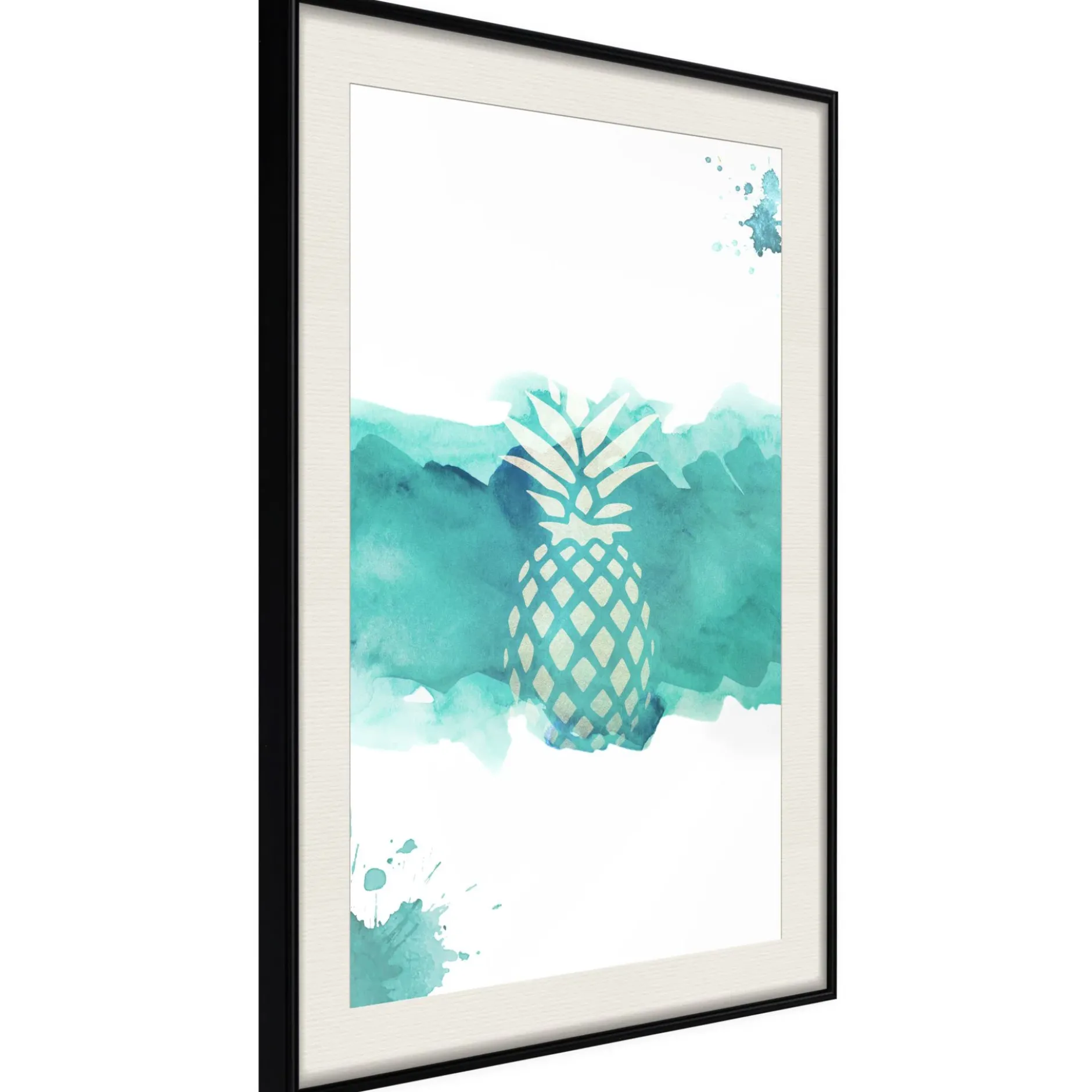 Poster 'Pineapple in Watercolours'