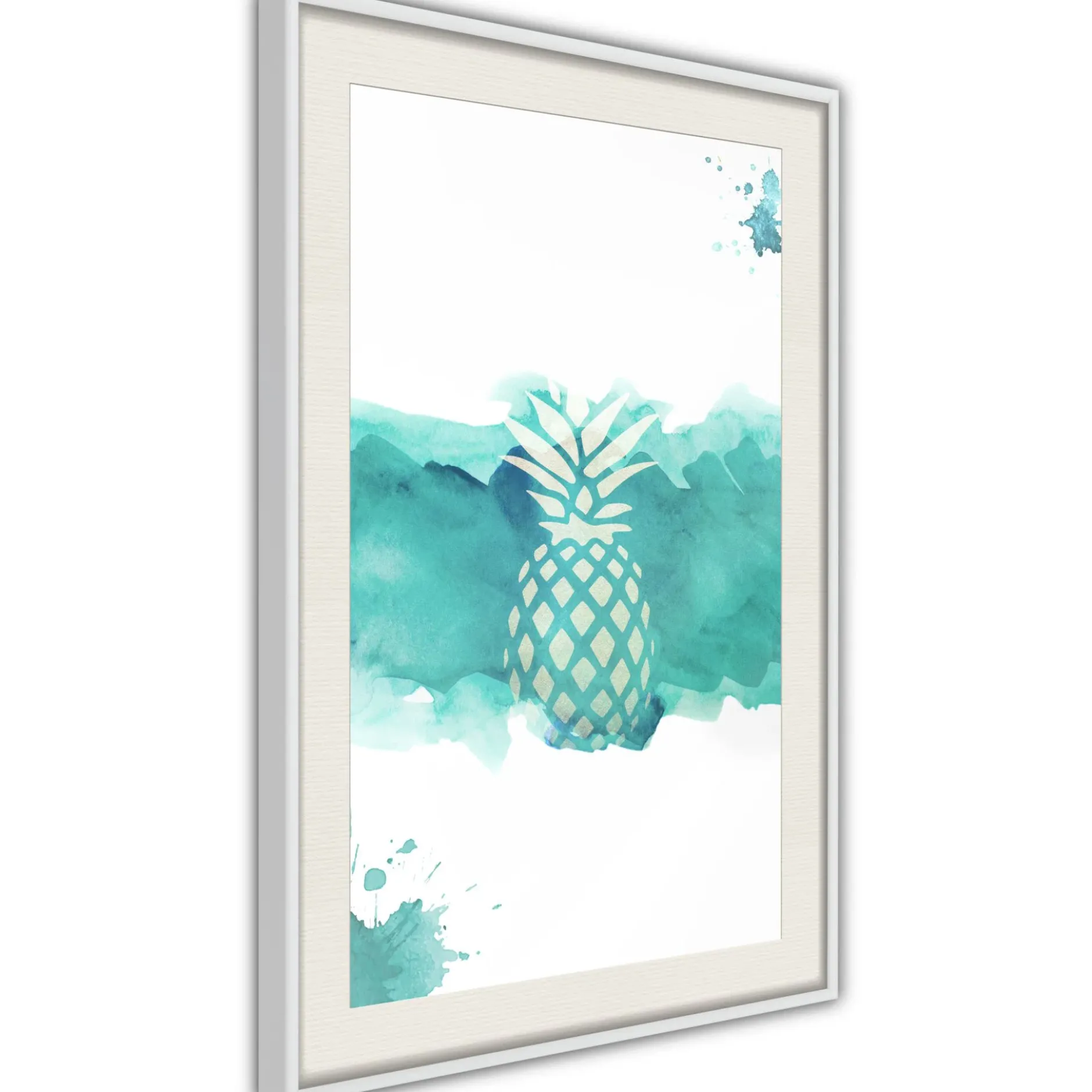 Poster 'Pineapple in Watercolours'