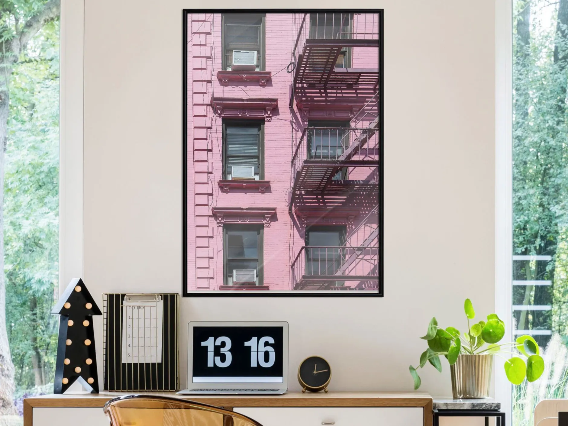 Poster 'Pink Facade'