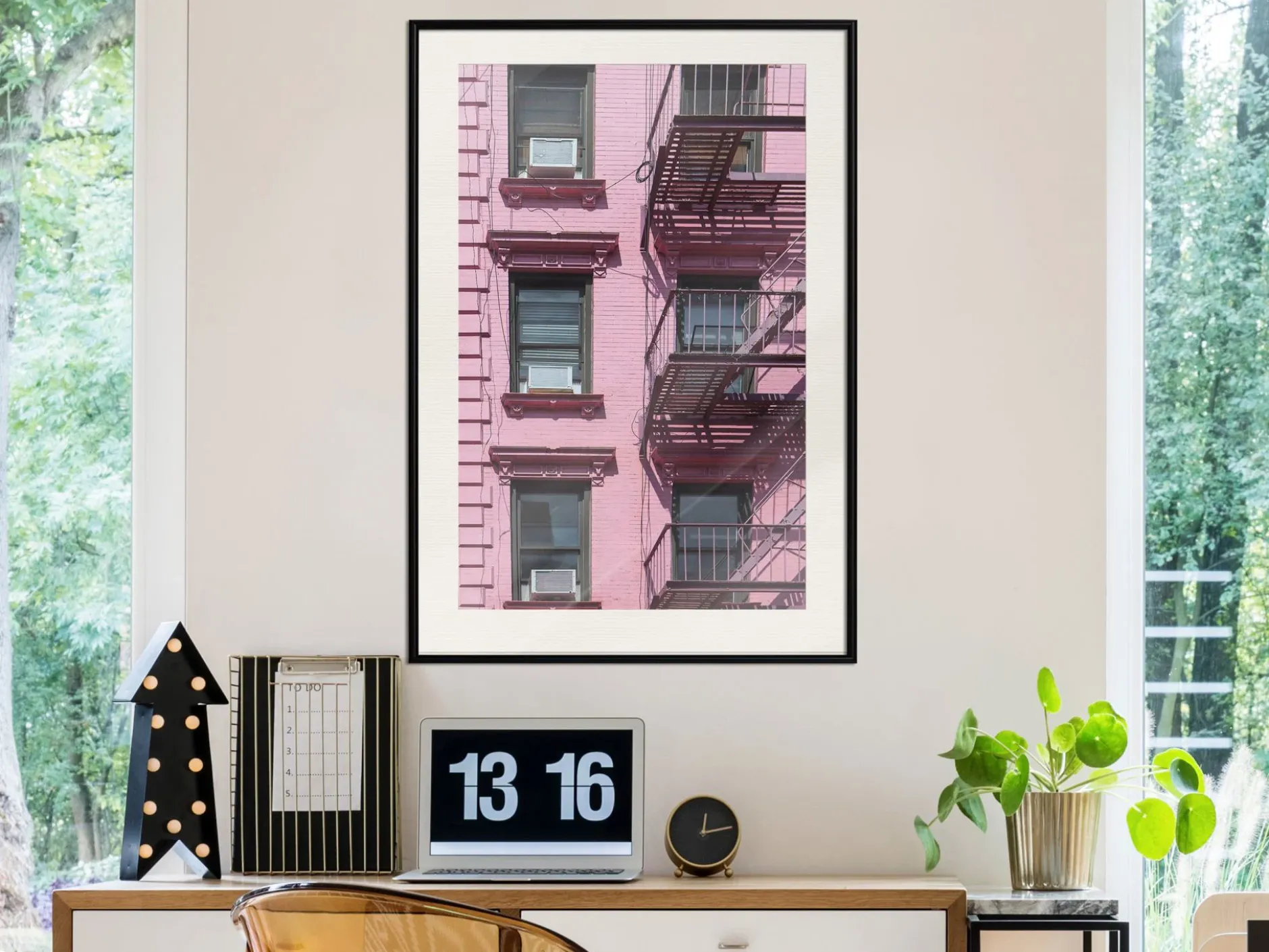 Poster 'Pink Facade'