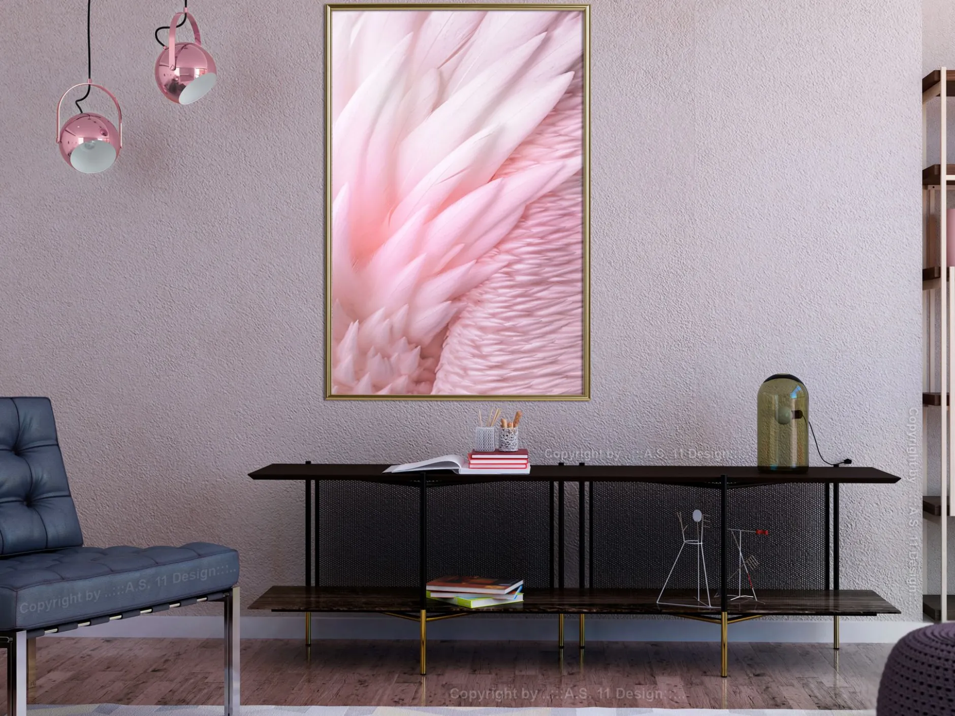 Poster 'Pink Feathers'