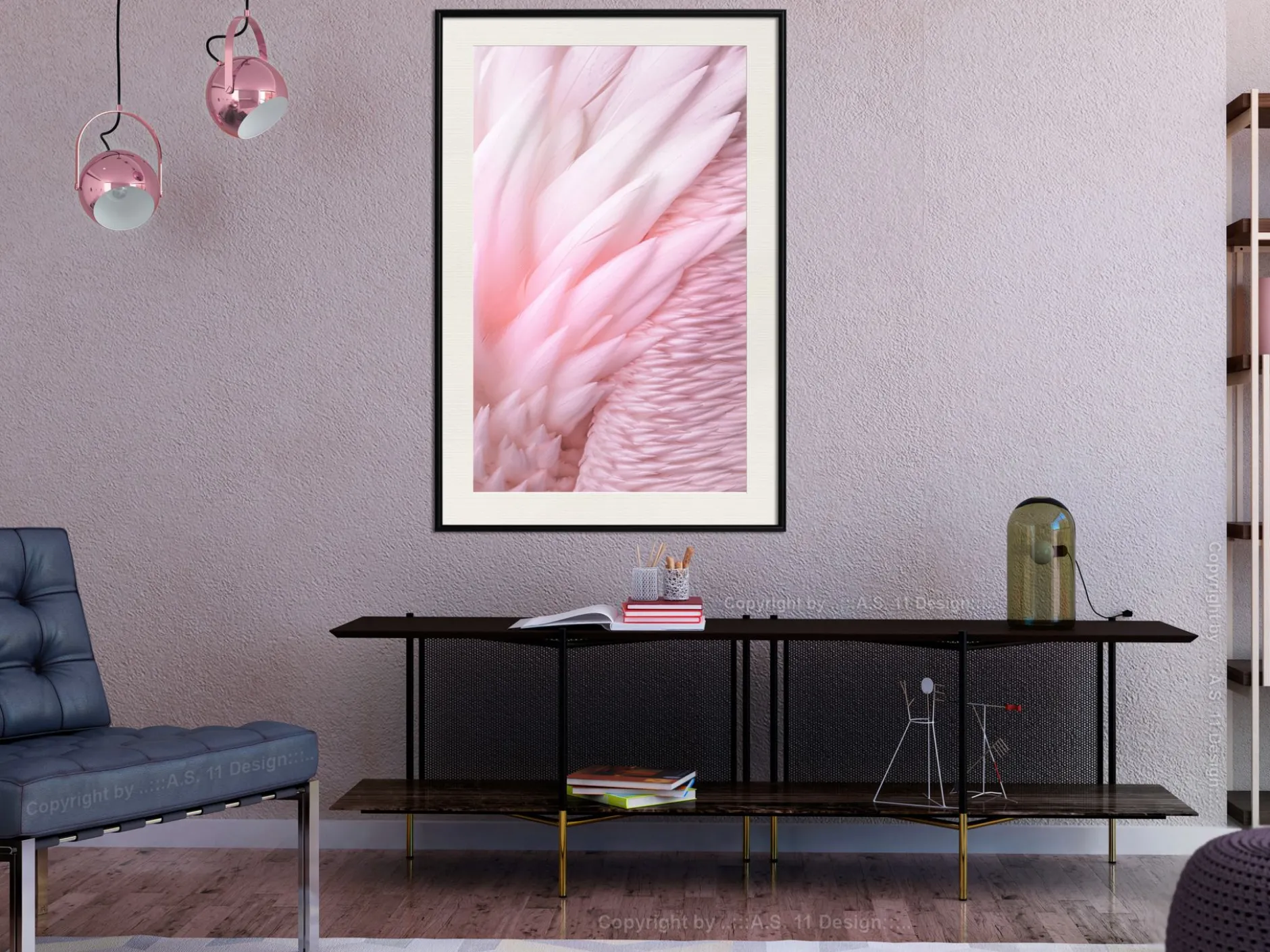 Poster 'Pink Feathers'