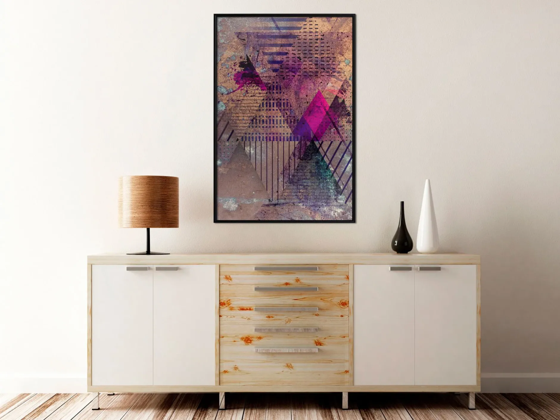 Poster 'Pink Patchwork I'