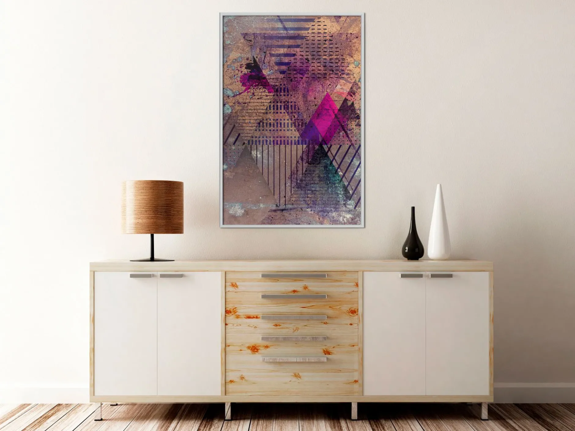 Poster 'Pink Patchwork I'