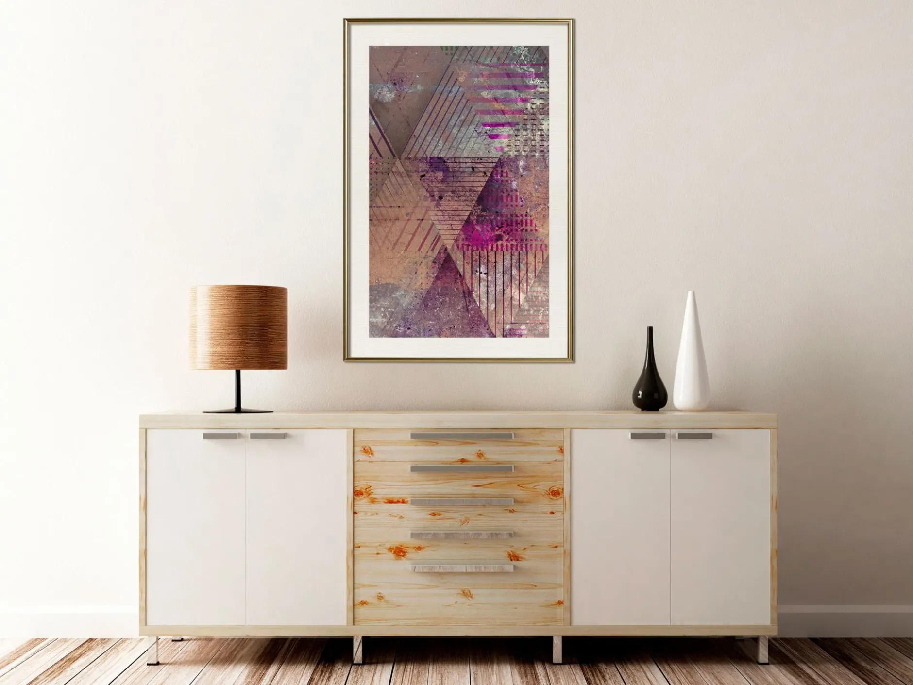 Poster 'Pink Patchwork II'