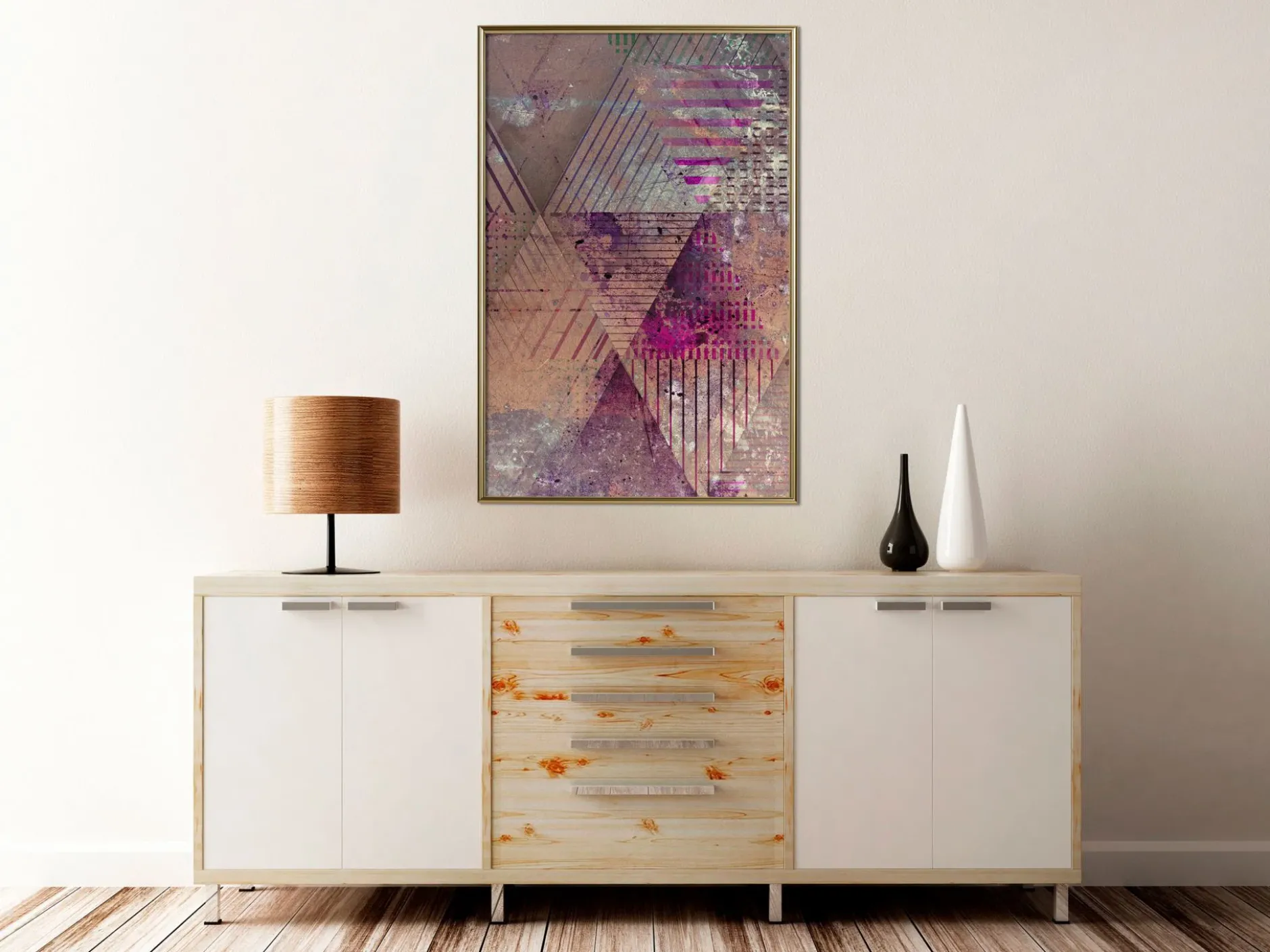Poster 'Pink Patchwork II'