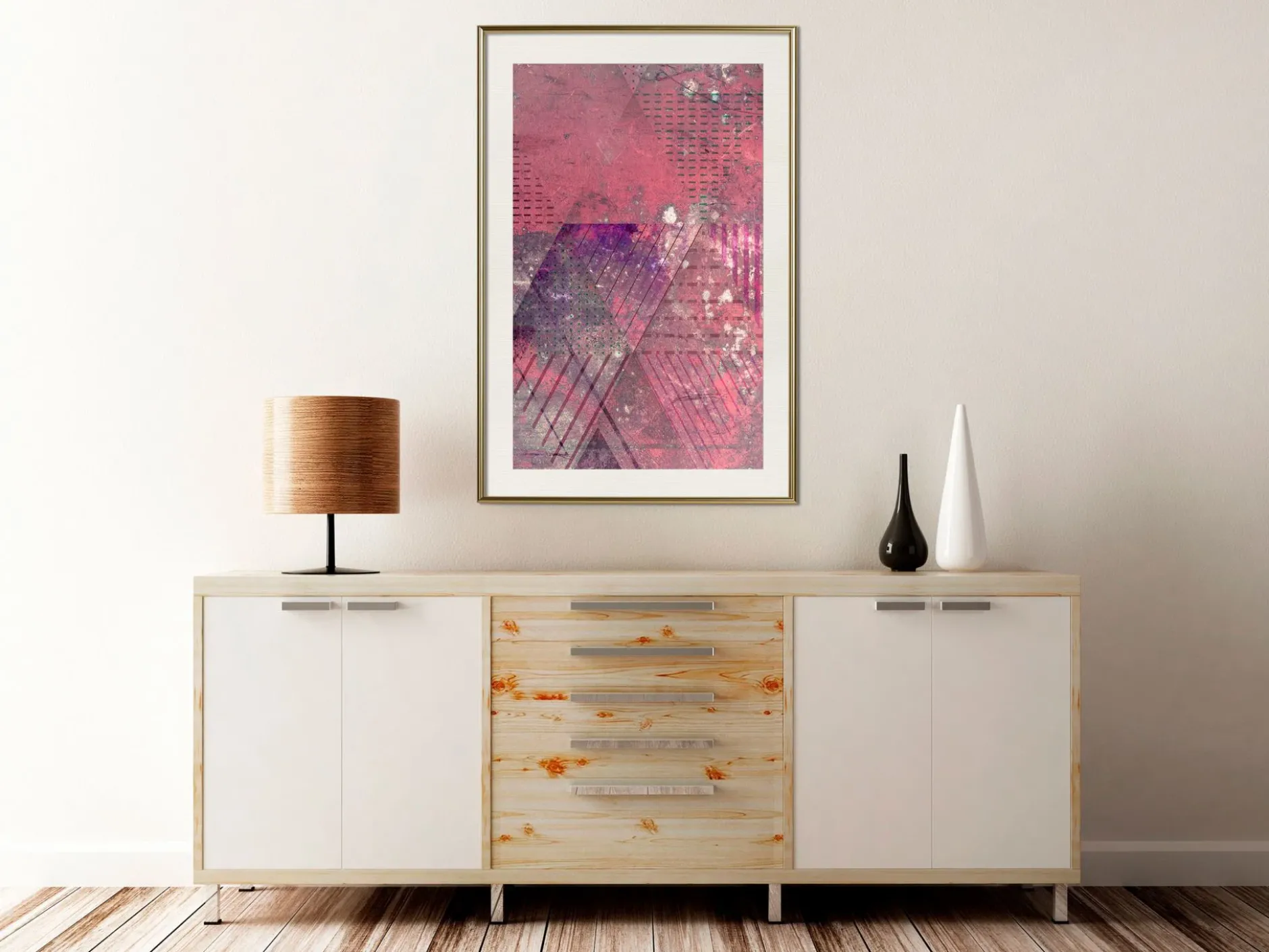 Poster 'Pink Patchwork III'