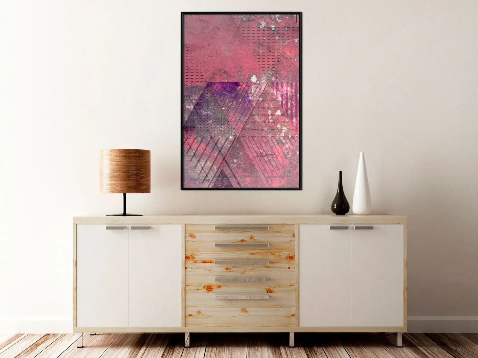 Poster 'Pink Patchwork III'