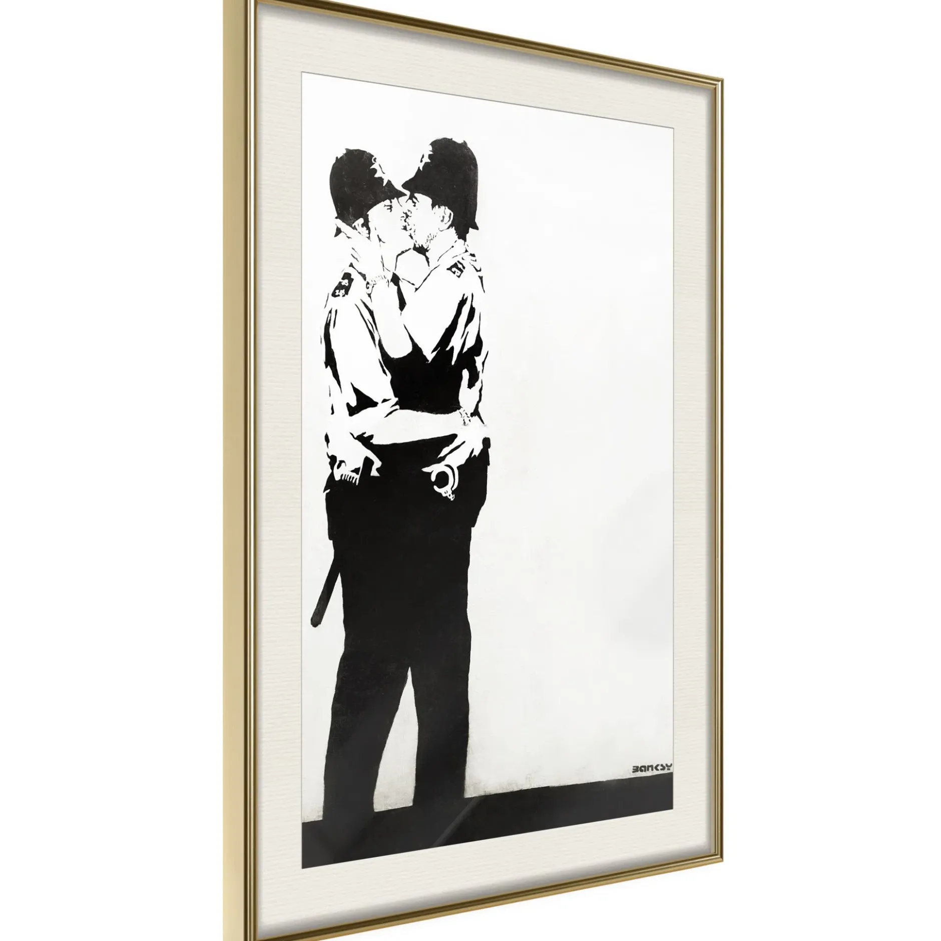 Poster 'Policemen Kissing'