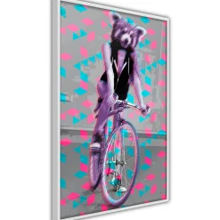 Poster 'Raccoon On The Bike'