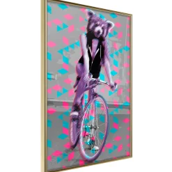 Poster 'Raccoon On The Bike'