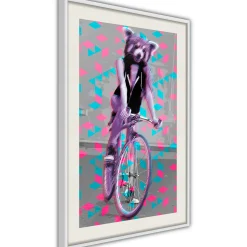 Poster 'Raccoon On The Bike'