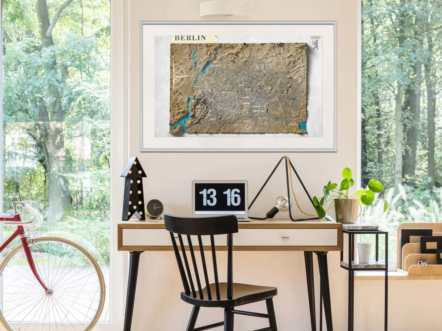 Poster 'Raised Relief Map: Berlin'
