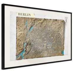 Poster 'Raised Relief Map: Berlin'
