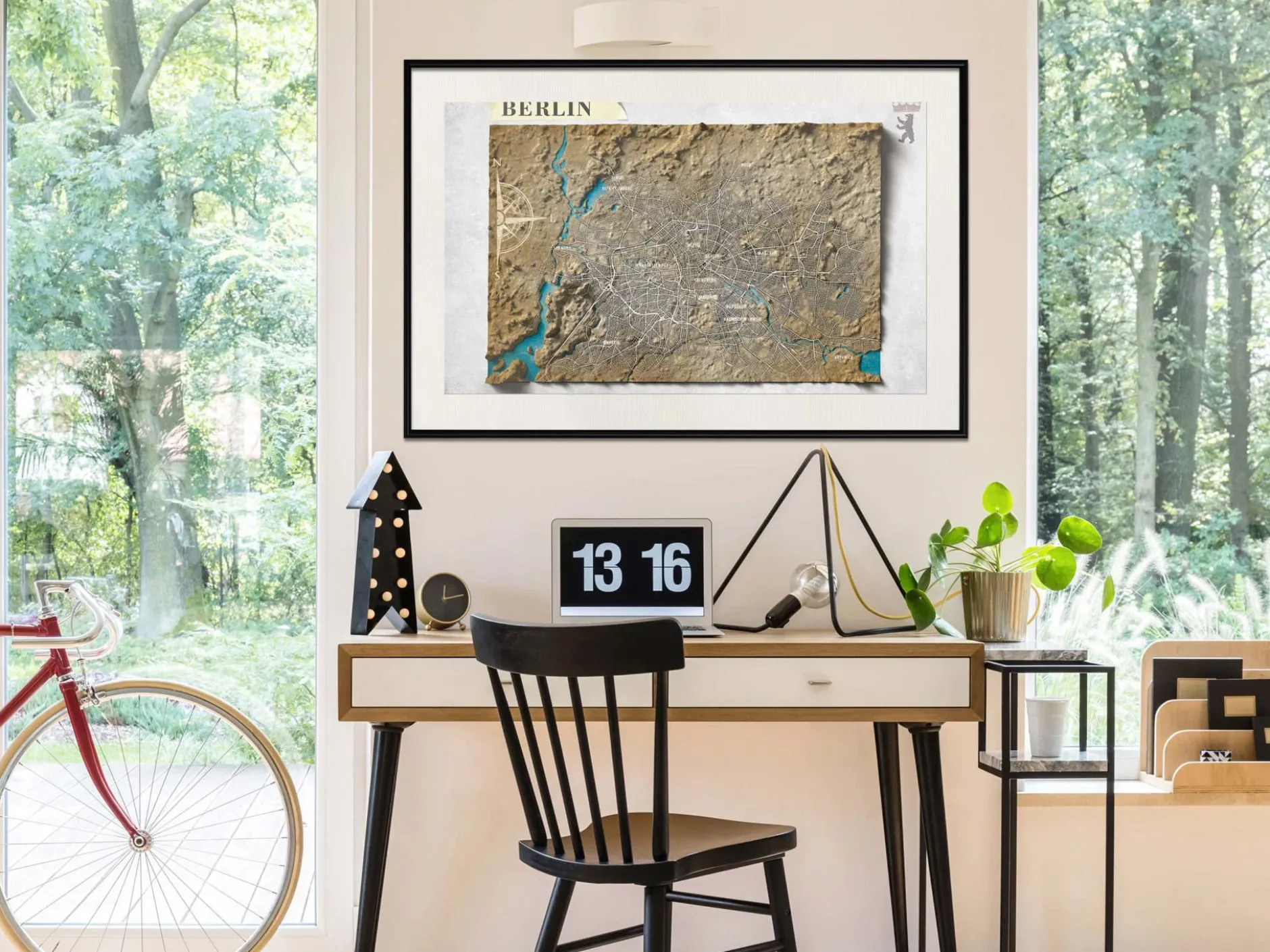 Poster 'Raised Relief Map: Berlin'