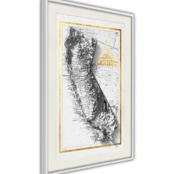 Poster 'Raised Relief Map: California'
