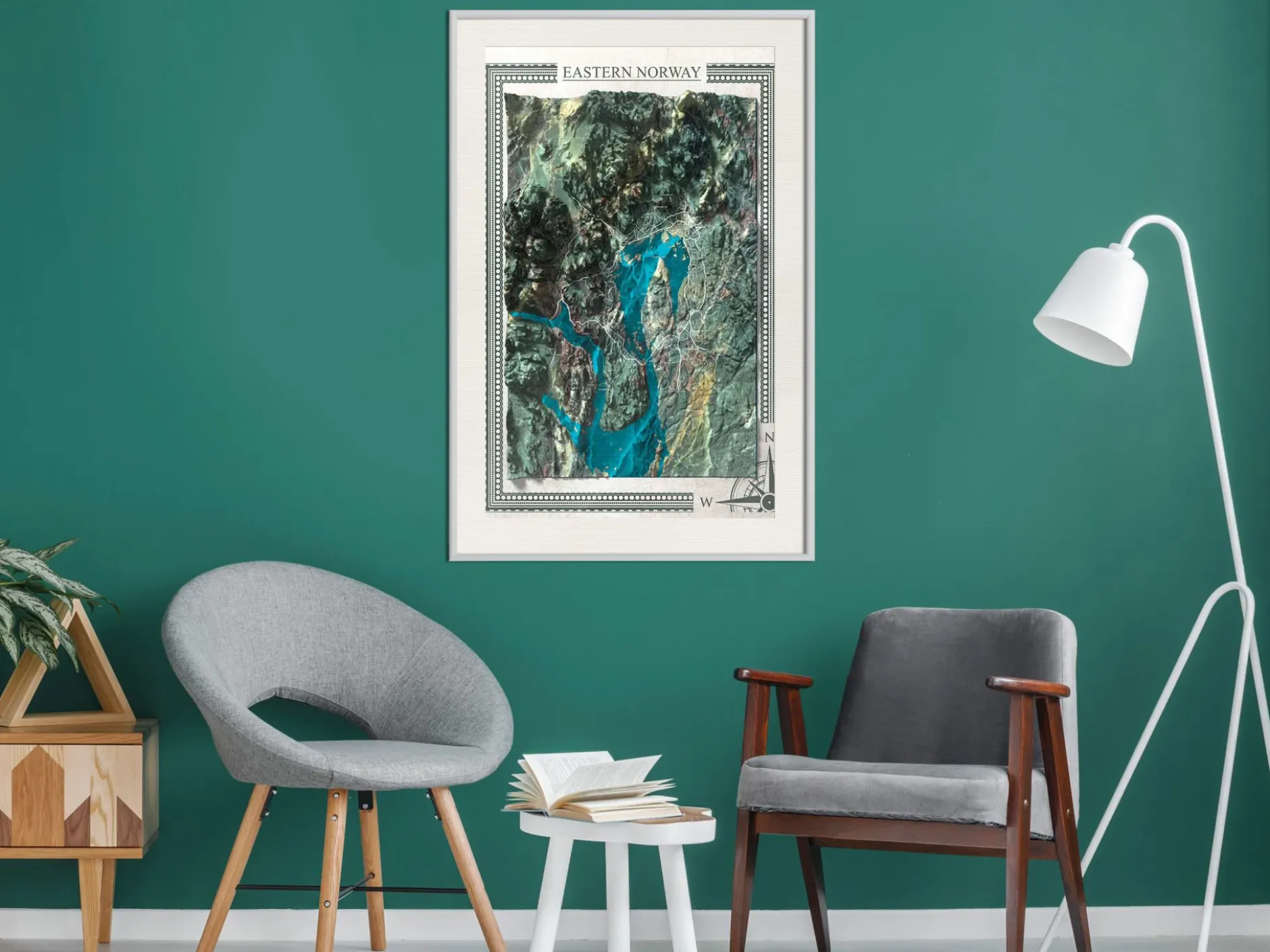 Poster 'Raised Relief Map: Eastern Norway'