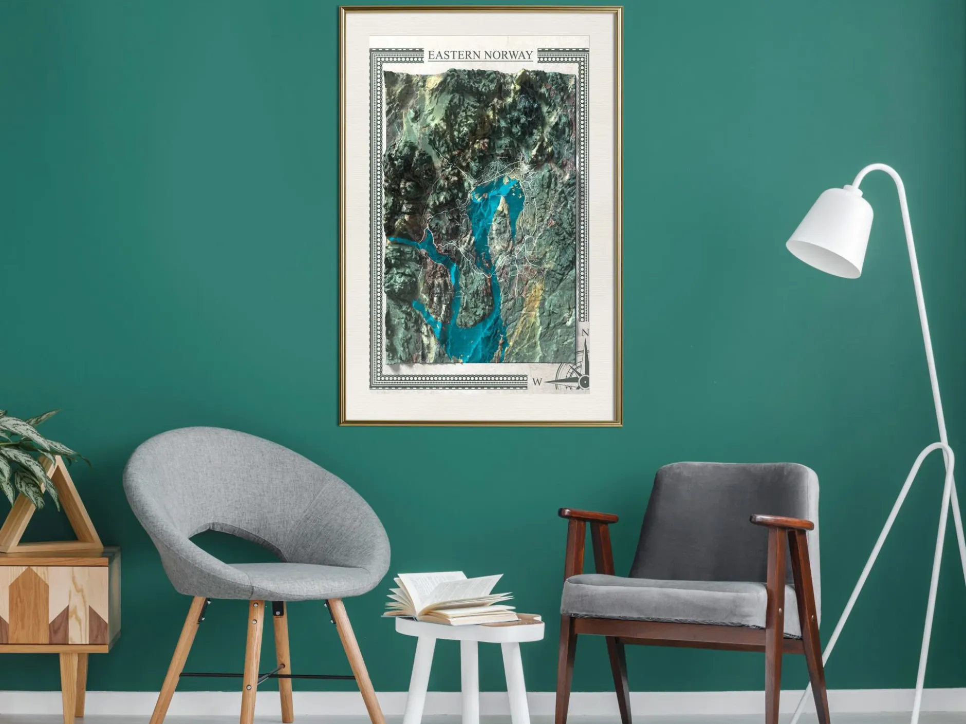 Poster 'Raised Relief Map: Eastern Norway'