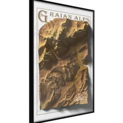 Poster 'Raised Relief Map: Graian Alps'