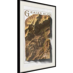 Poster 'Raised Relief Map: Graian Alps'