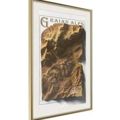 Poster 'Raised Relief Map: Graian Alps'