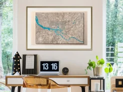 Poster 'Raised Relief Map: Hamburg'