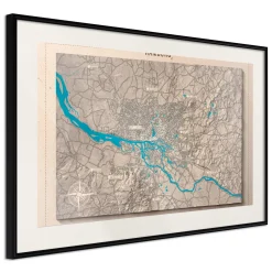 Poster 'Raised Relief Map: Hamburg'