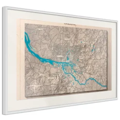 Poster 'Raised Relief Map: Hamburg'