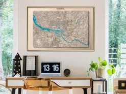 Poster 'Raised Relief Map: Hamburg'