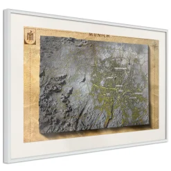Poster 'Raised Relief Map: Munich'