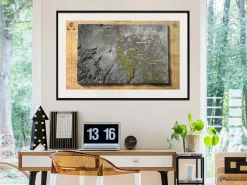 Poster 'Raised Relief Map: Munich'