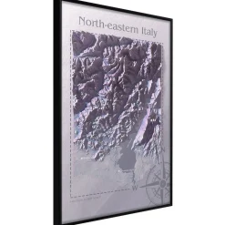 Poster 'Raised Relief Map: North-Eastern Italy'