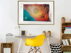 Poster 'Raised Relief Map: Rome'