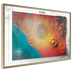 Poster 'Raised Relief Map: Rome'