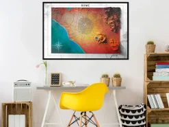 Poster 'Raised Relief Map: Rome'