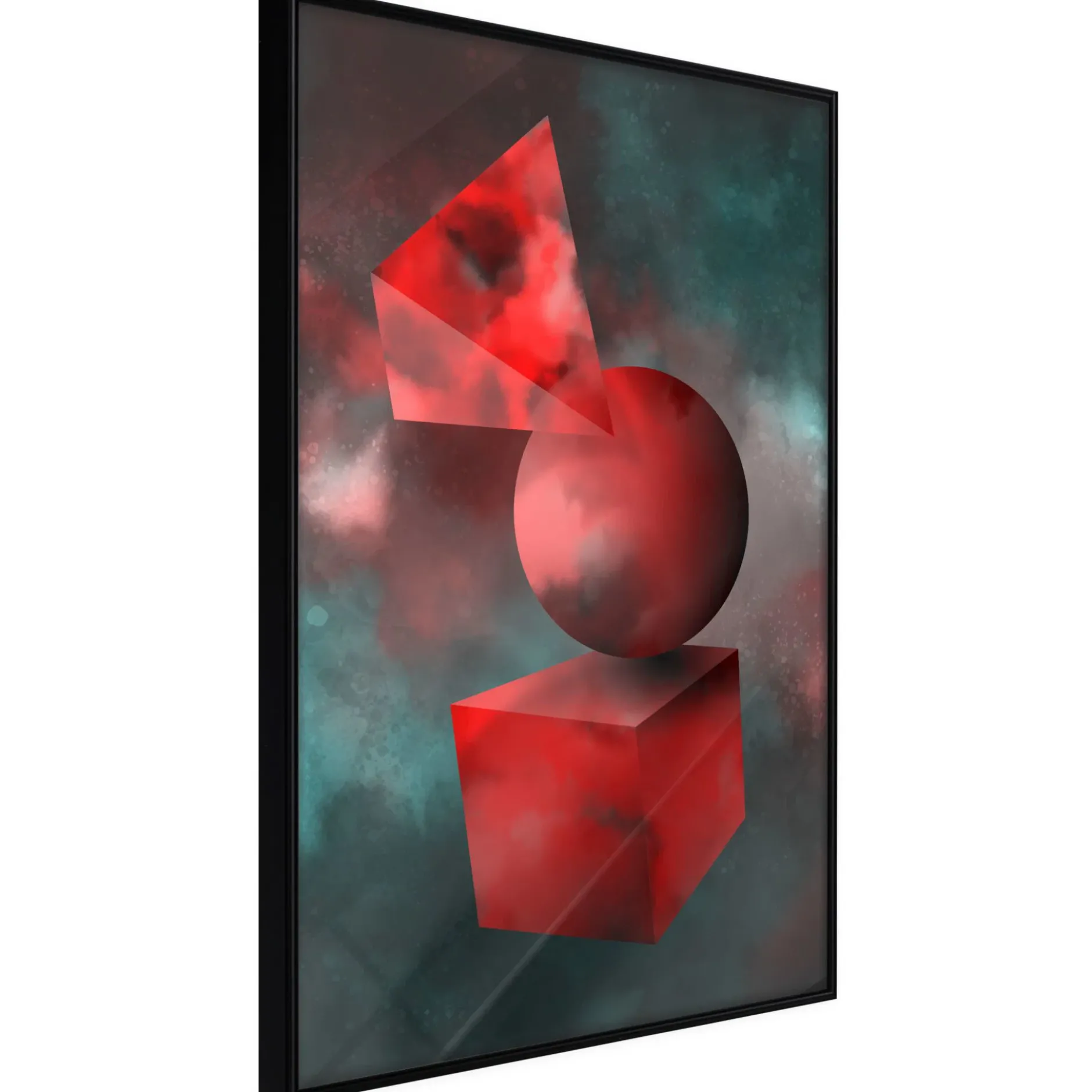 Poster 'Red Solid Figures'