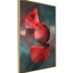 Poster 'Red Solid Figures'