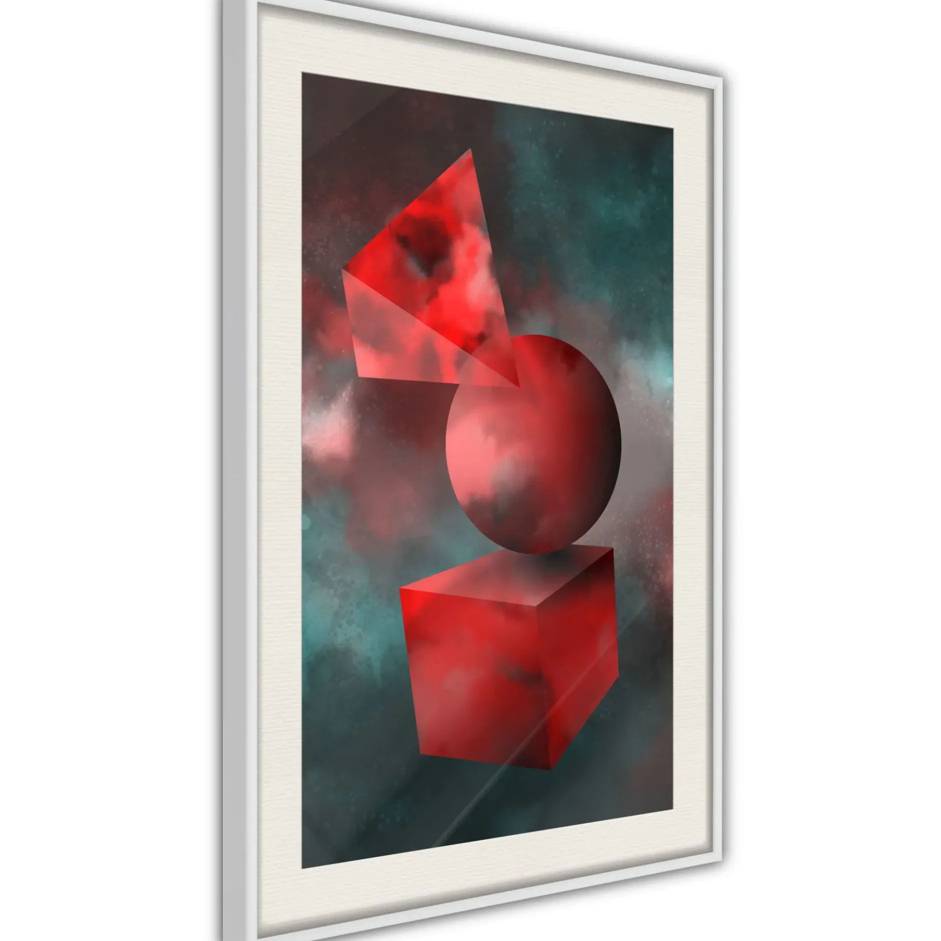 Poster 'Red Solid Figures'