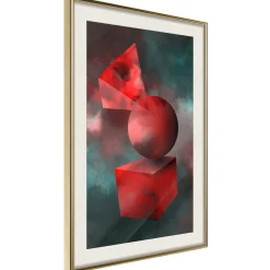 Poster 'Red Solid Figures'