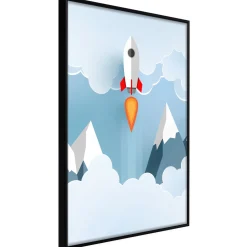 Poster 'Rocket in the Clouds'