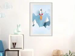 Poster 'Rocket in the Clouds'