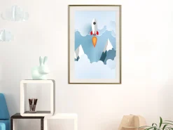 Poster 'Rocket in the Clouds'