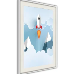 Poster 'Rocket in the Clouds'