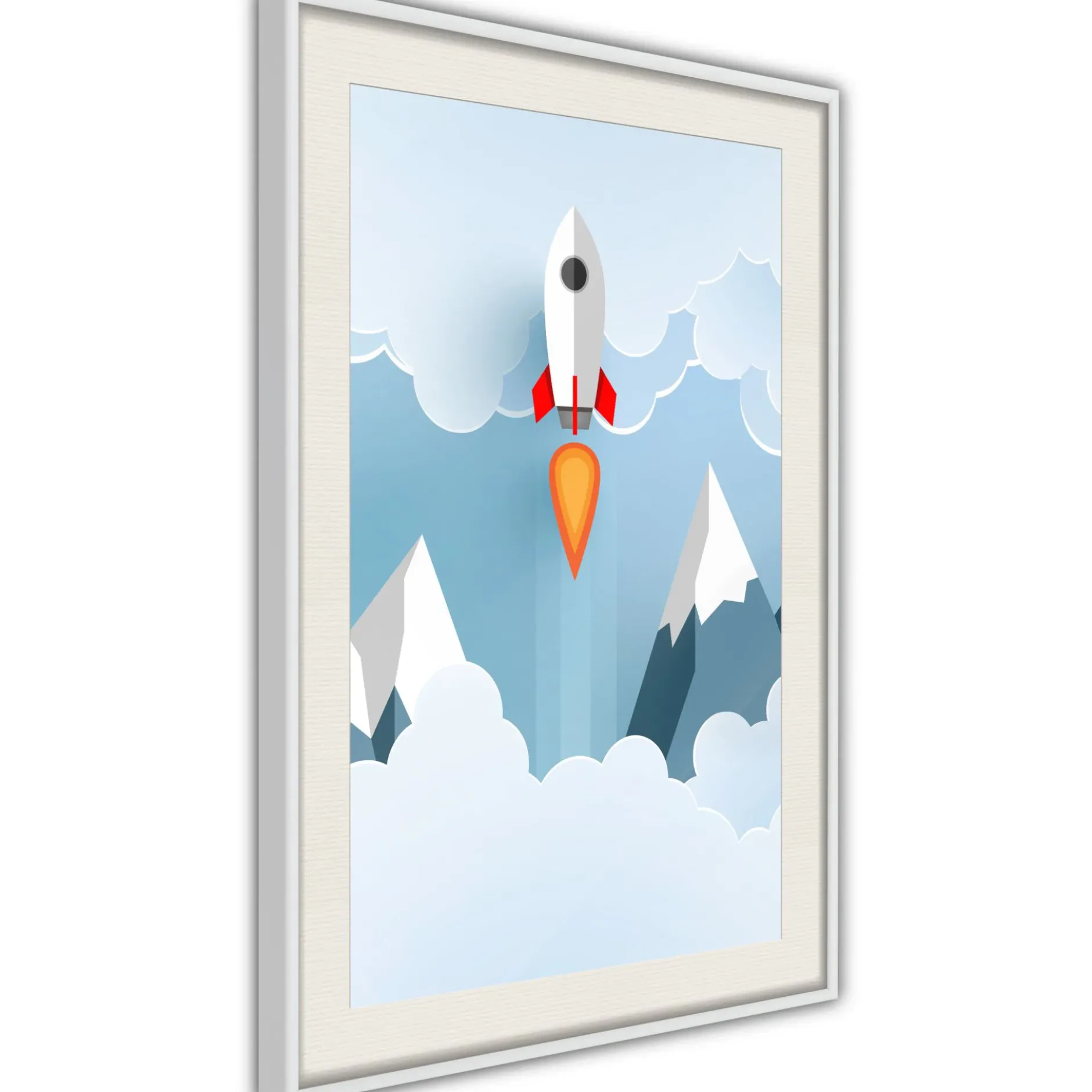 Poster 'Rocket in the Clouds'