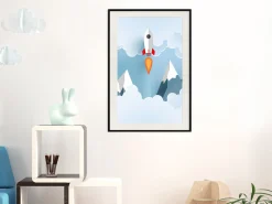 Poster 'Rocket in the Clouds'