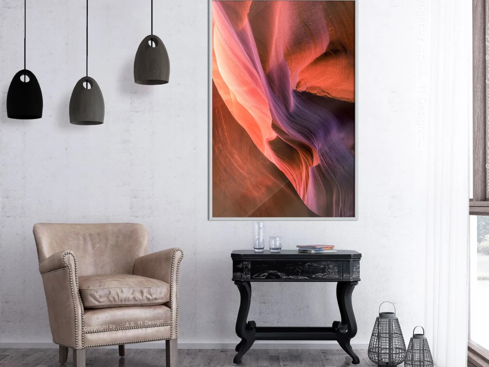 Poster 'Shades of Purple II'